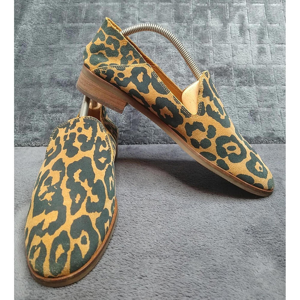 Lucky Brand Women's 9M LK-Cahill Leopard Print Leather Suede Loafer